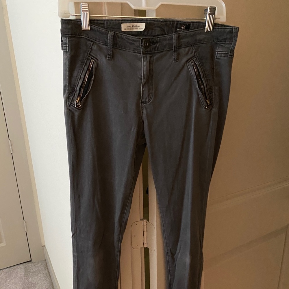 gray jeans, super comfy! picture cut the bottom off but they are skinny jeans